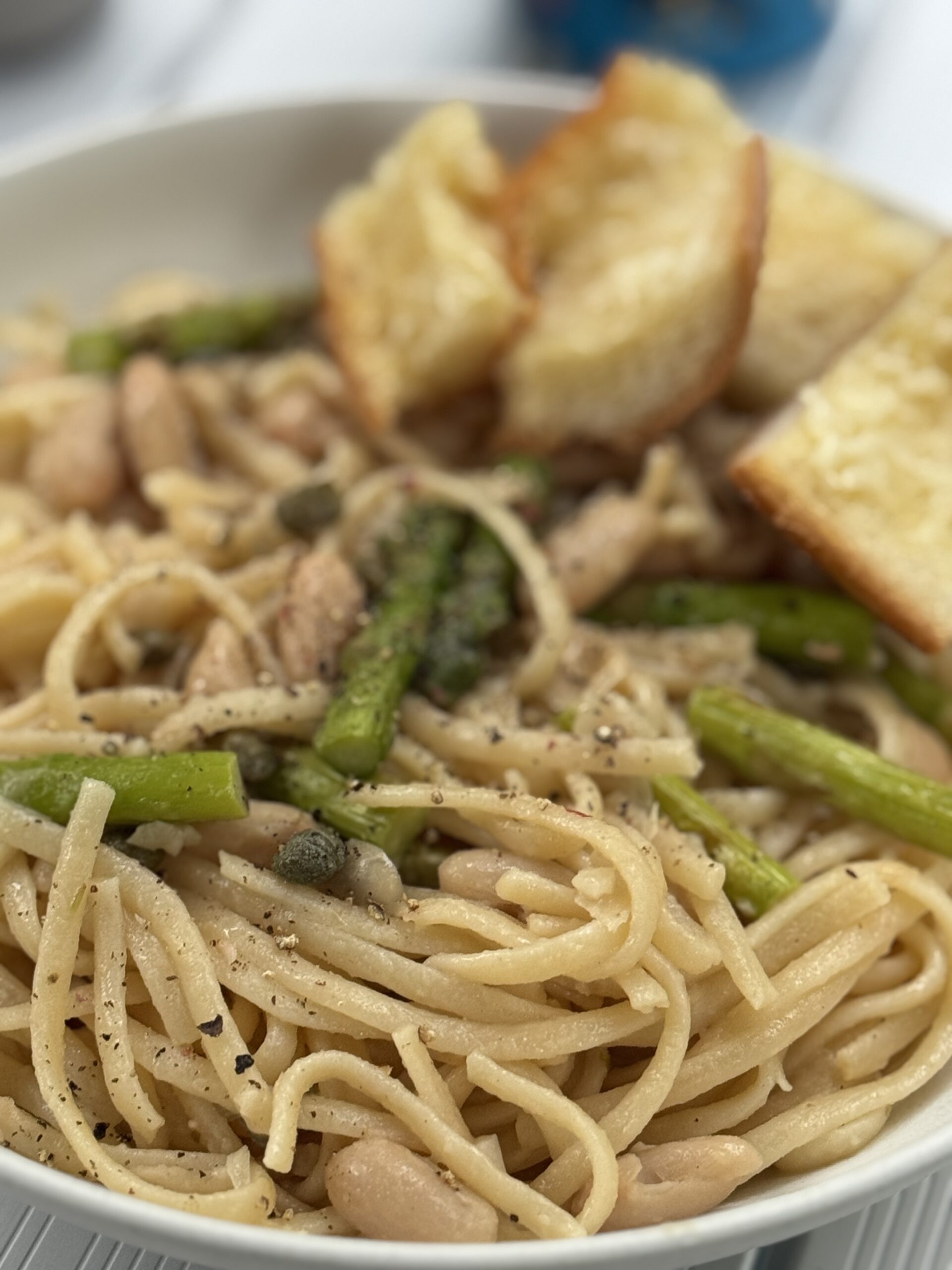 White Bean and Asparagus Picatta