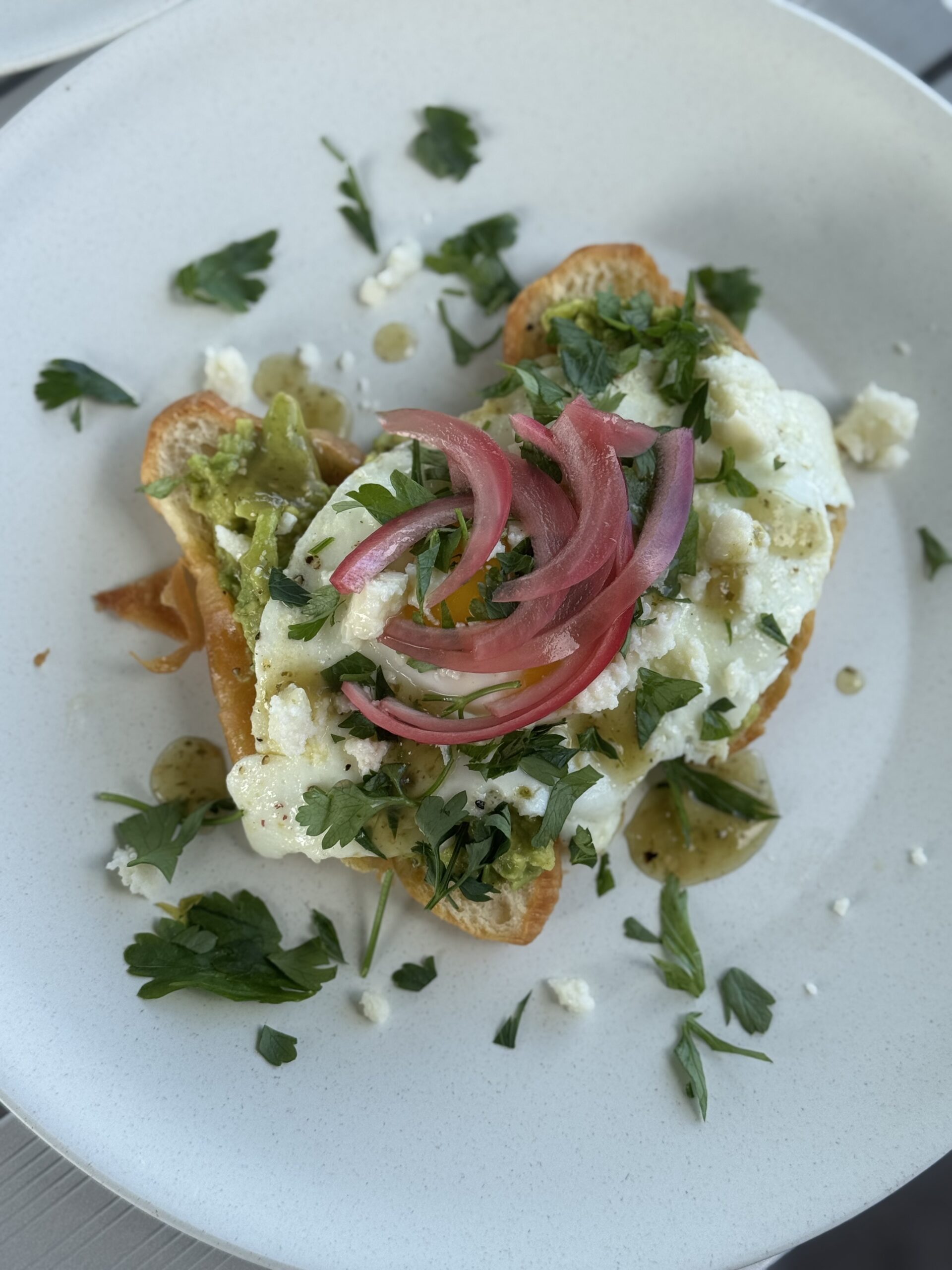 Garlic Croissant Avocado Toast
