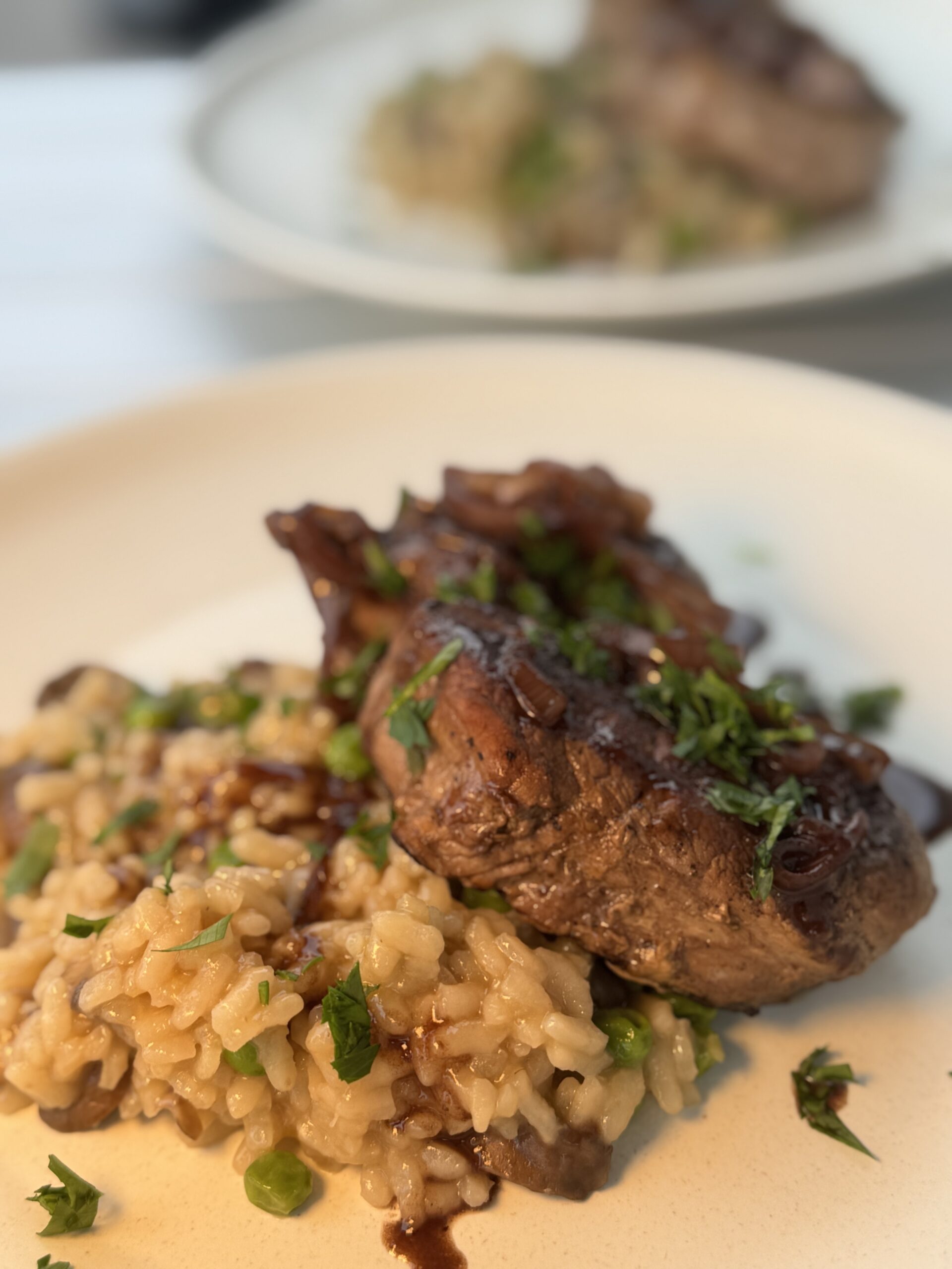 Creamy Mushroom and Pea Risotto