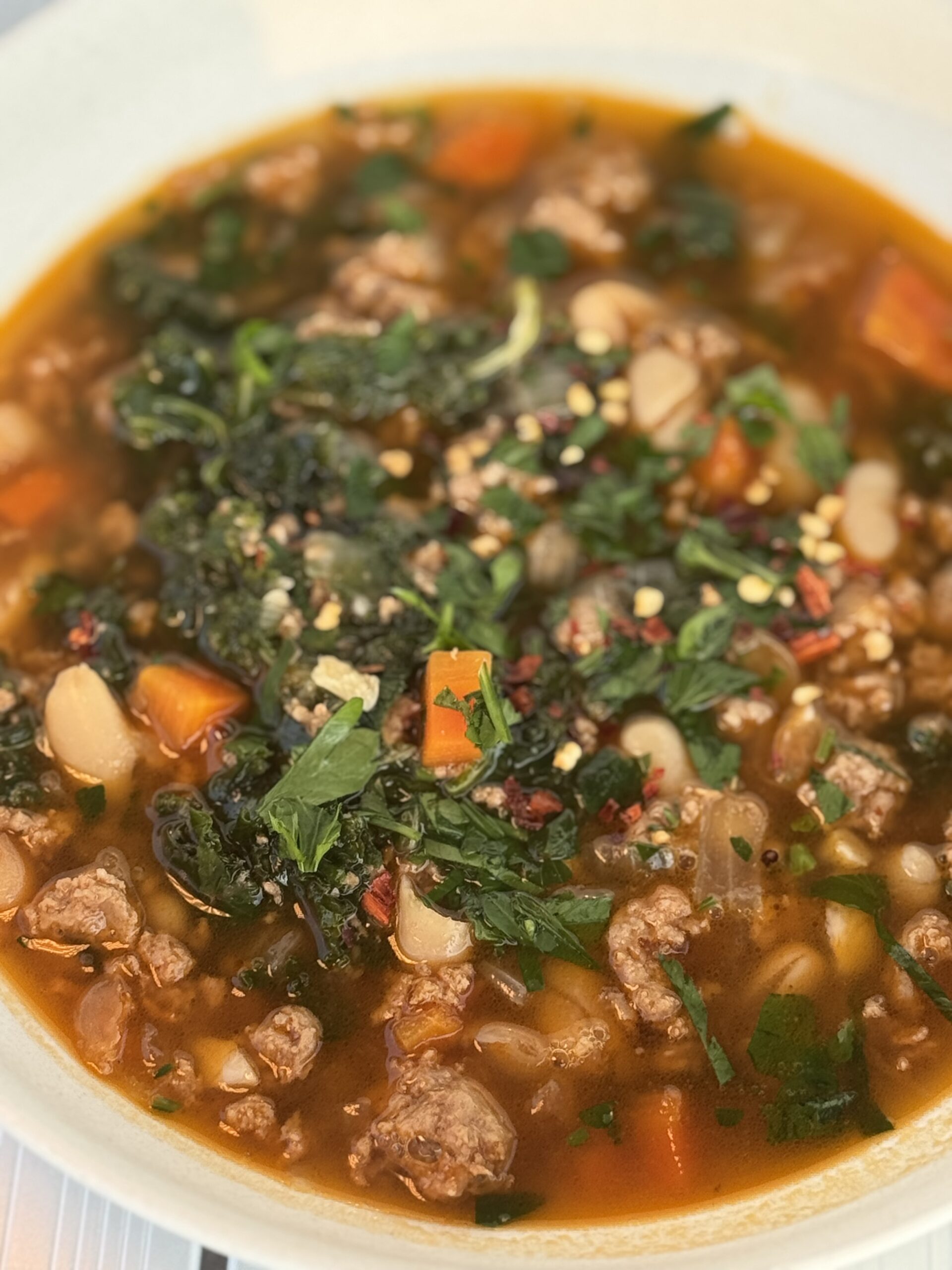 Turkey, White Bean, and Kale Soup Recipe
